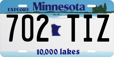 MN license plate 702TIZ