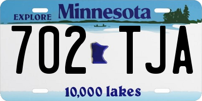 MN license plate 702TJA