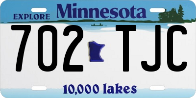 MN license plate 702TJC