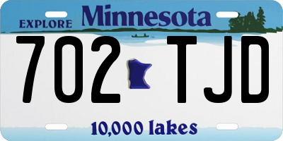 MN license plate 702TJD