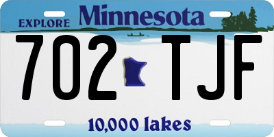 MN license plate 702TJF