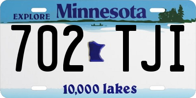 MN license plate 702TJI