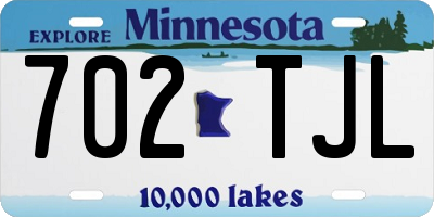 MN license plate 702TJL