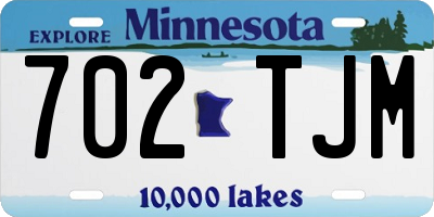 MN license plate 702TJM