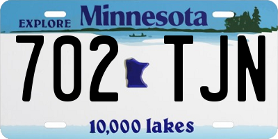 MN license plate 702TJN