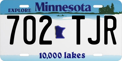 MN license plate 702TJR