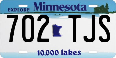 MN license plate 702TJS