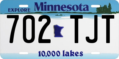 MN license plate 702TJT
