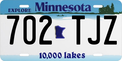 MN license plate 702TJZ