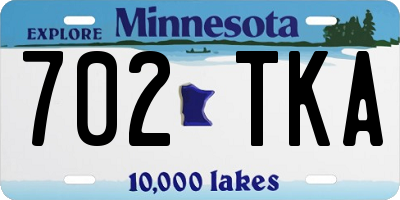 MN license plate 702TKA