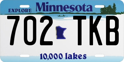 MN license plate 702TKB