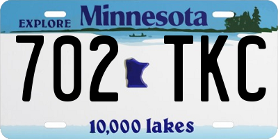 MN license plate 702TKC