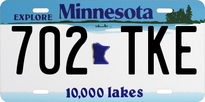 MN license plate 702TKE