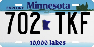 MN license plate 702TKF