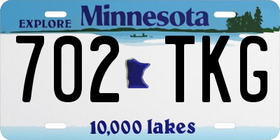 MN license plate 702TKG