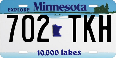 MN license plate 702TKH