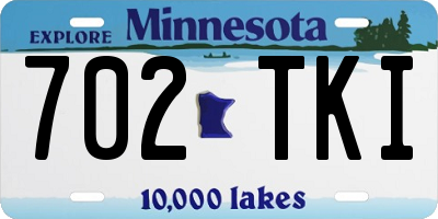 MN license plate 702TKI