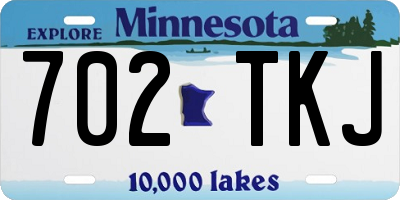 MN license plate 702TKJ