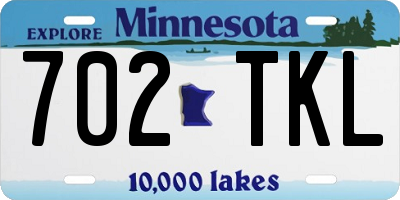 MN license plate 702TKL