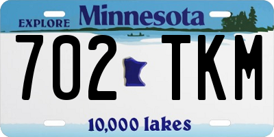 MN license plate 702TKM
