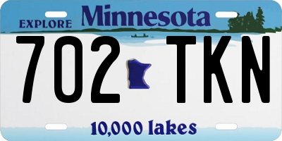 MN license plate 702TKN