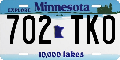 MN license plate 702TKO