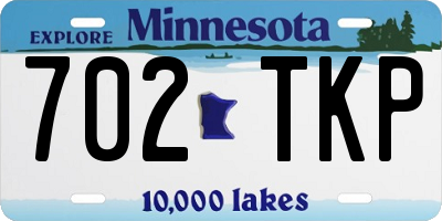 MN license plate 702TKP