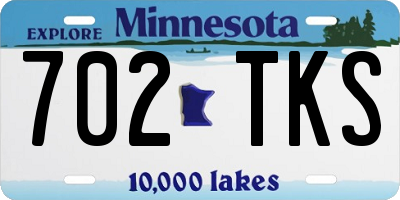 MN license plate 702TKS