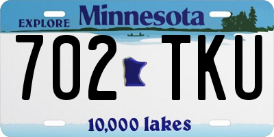 MN license plate 702TKU