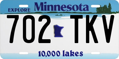 MN license plate 702TKV