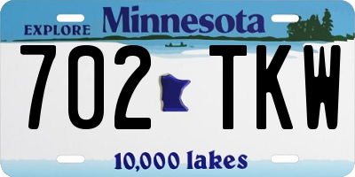 MN license plate 702TKW