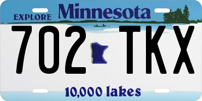 MN license plate 702TKX