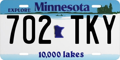 MN license plate 702TKY