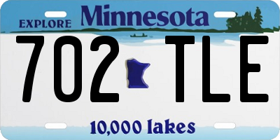 MN license plate 702TLE