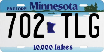 MN license plate 702TLG