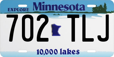 MN license plate 702TLJ