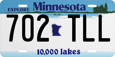 MN license plate 702TLL