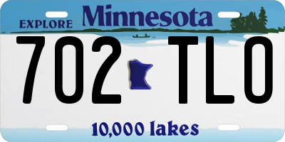 MN license plate 702TLO
