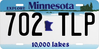 MN license plate 702TLP