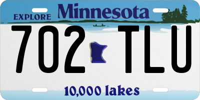 MN license plate 702TLU