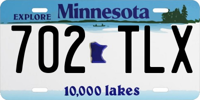 MN license plate 702TLX