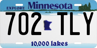 MN license plate 702TLY