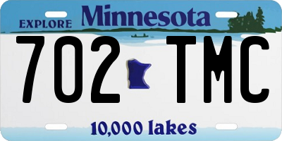MN license plate 702TMC