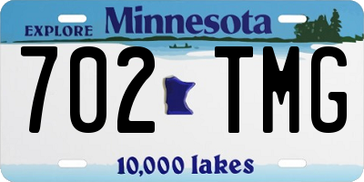 MN license plate 702TMG