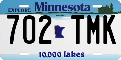 MN license plate 702TMK