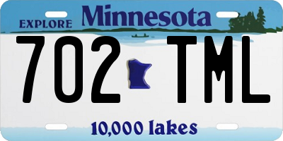 MN license plate 702TML