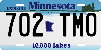 MN license plate 702TMO
