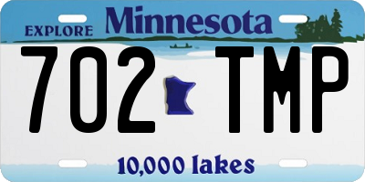 MN license plate 702TMP