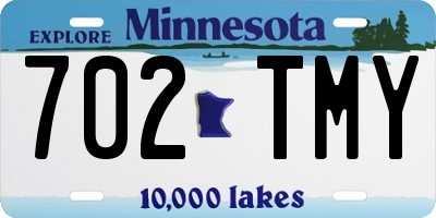 MN license plate 702TMY