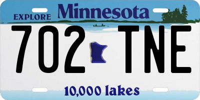 MN license plate 702TNE